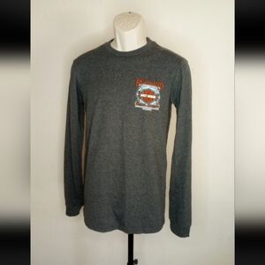 Harley-Davidson Gray Long Sleeve Men's Shirt Sz S/M Big island